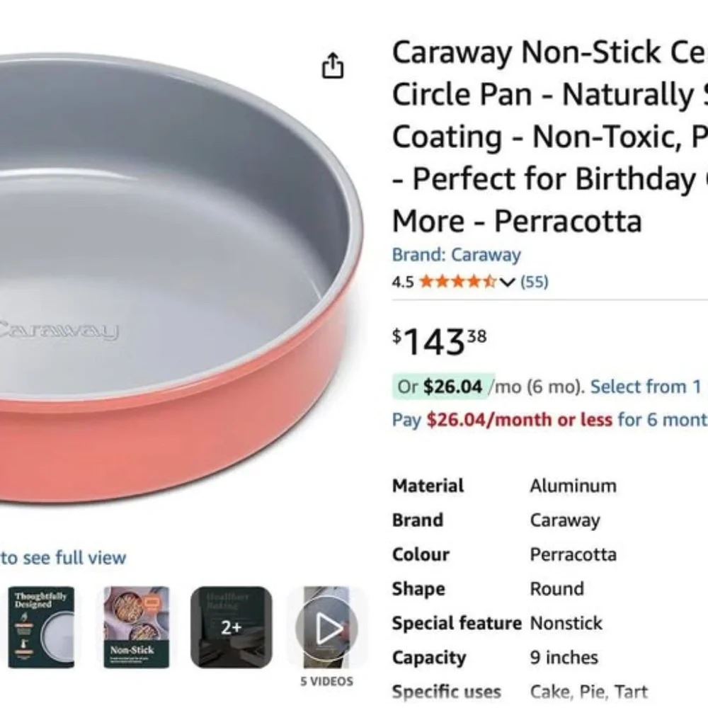 Caraway Non-Stick Ceramic 9'' Round Circle Pan - Picture 10 of 10